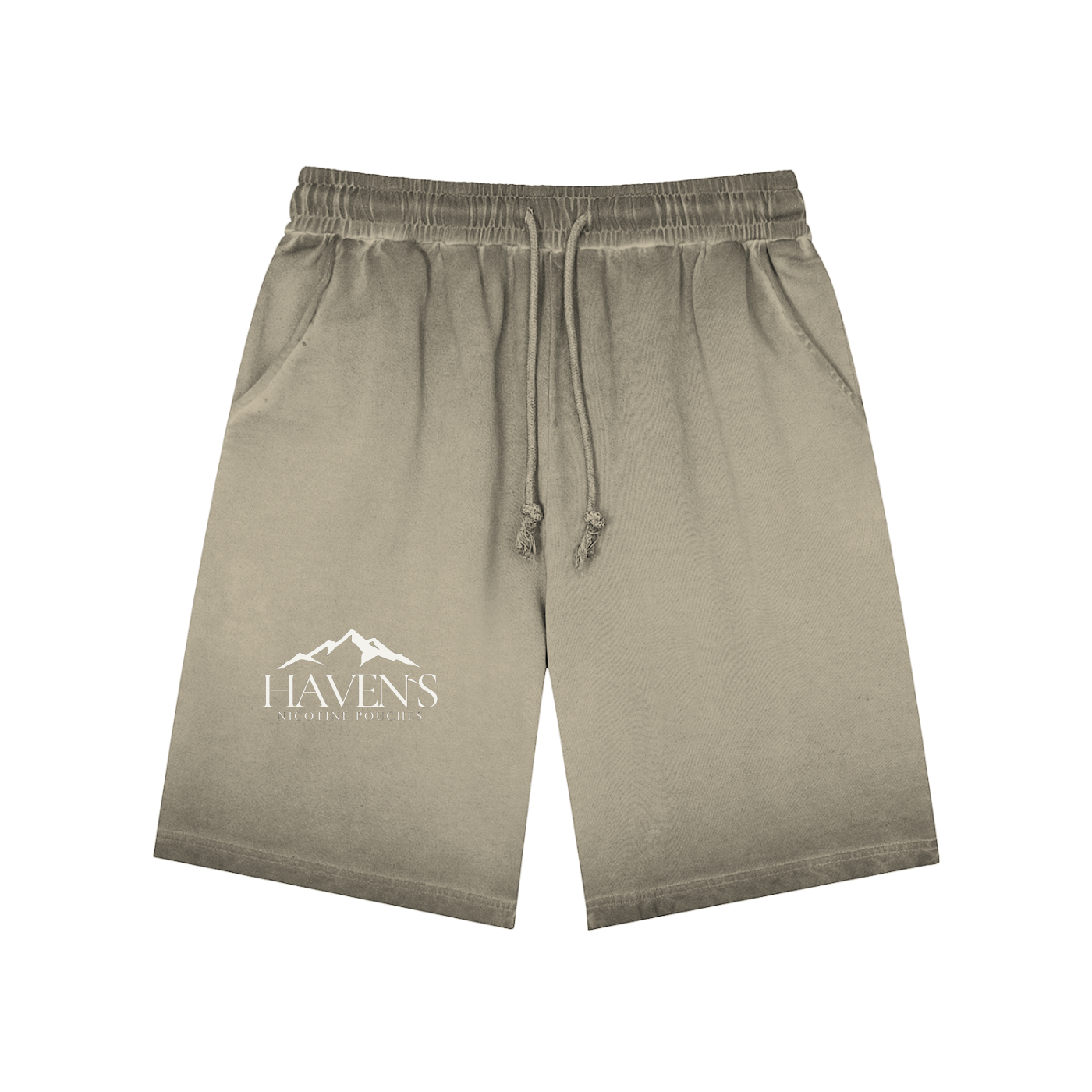 Haven's Stonewash Sand shorts Front