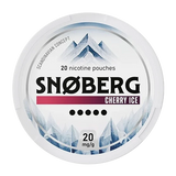 Snäberg Cherry Ice nicotine pouches packaging on a white background