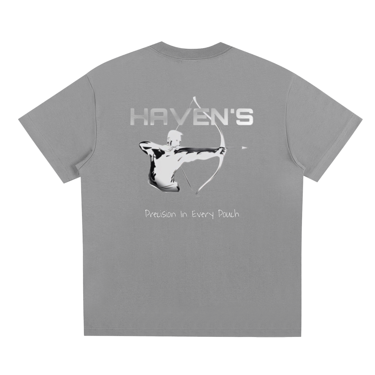 Haven's Logo Graphic T-Shirt Back Light Grey