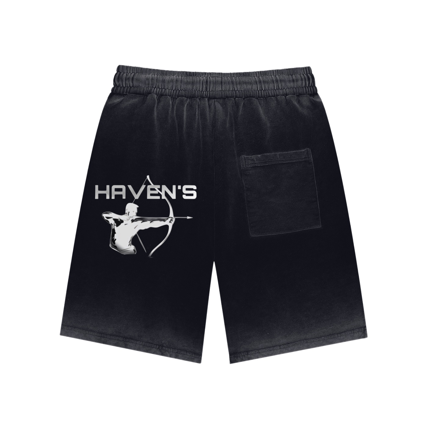 Haven's Stonewash Black shorts Back
